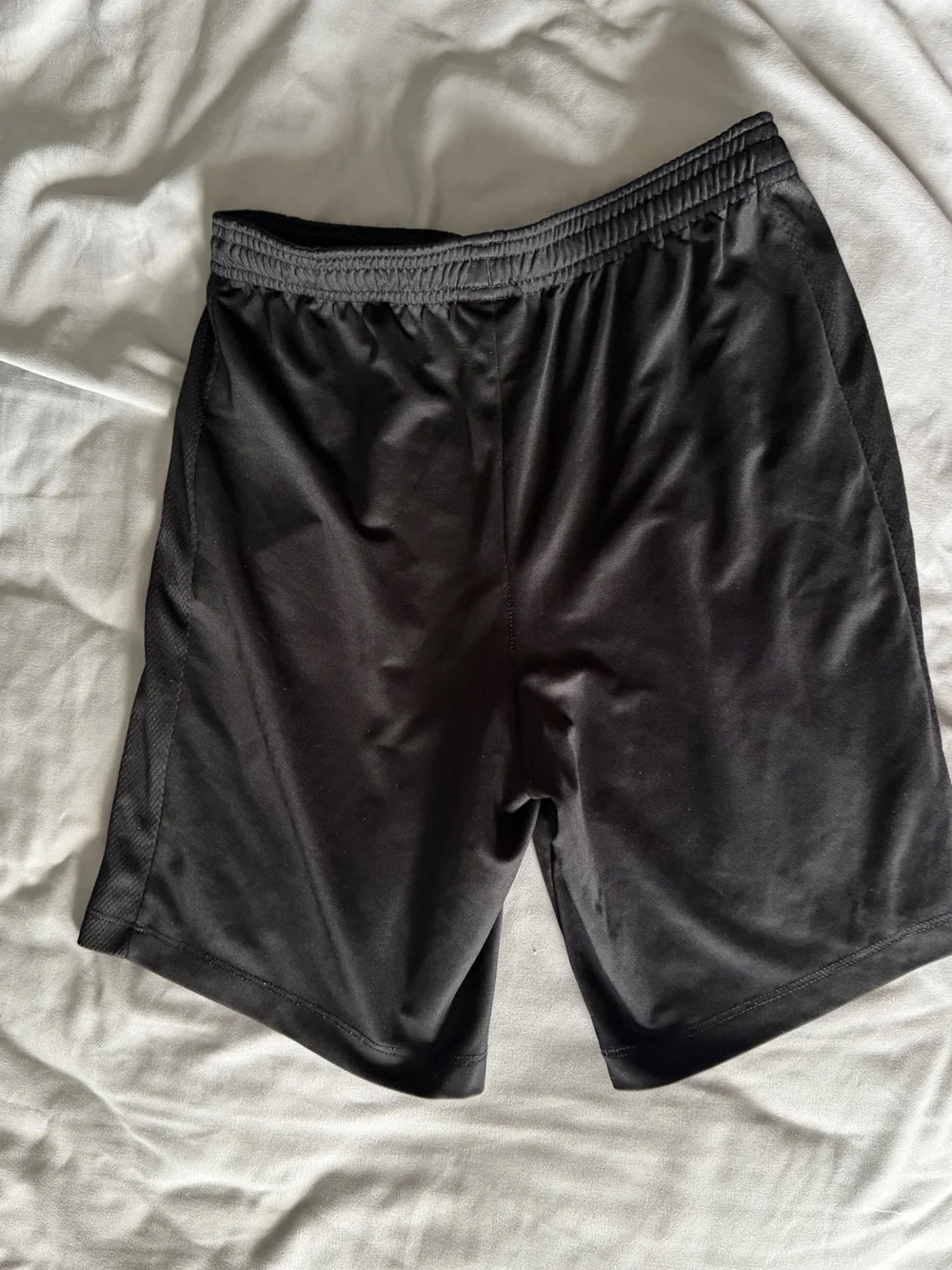 Nike Dri-FIT Black Athletic Running Training Shorts Youth Large L White Stripe